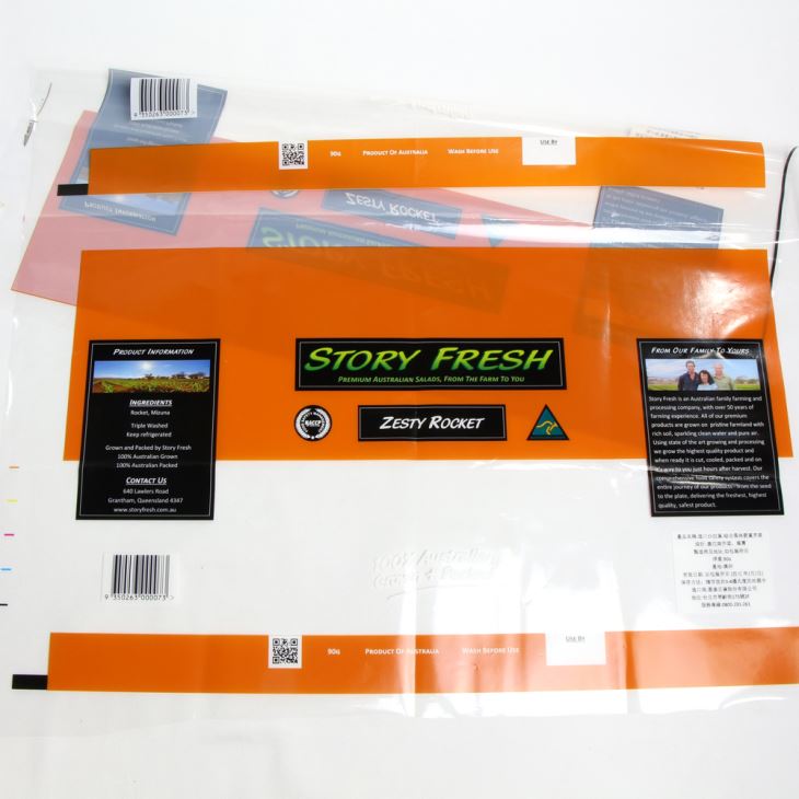 35 Scannán BOPP Frithcheatha Micóin a úsáidtear le haghaidh Pacáistiú Glasraí / sailéad