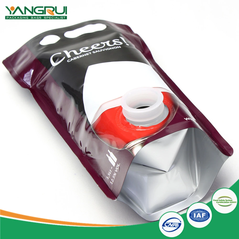 Mála Spout Mála Fíon Foil Alúmanam Spout Bag Aluninum Foil Wine Bag