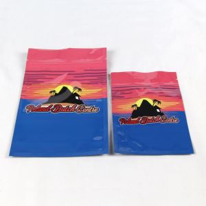 Mála Pacáistiú Bia Foil Alúmanaim Monarcha Pouch Zipper Stand Up Suas chun Cinn