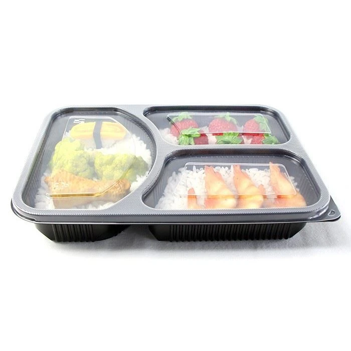 Bosca Bento Indiúscartha PP 3 Coimeádáin Bia Roinn Le Lid