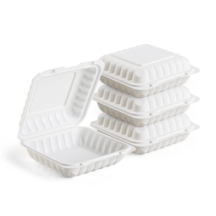 Frithsheasmhach in Microwavable Eco Cairdiúil 6x9inch Le Téigh Seachadadh Boscaí Bia Plaisteach Indiúscartha Tóg Amach Coimeádán Bia Inse