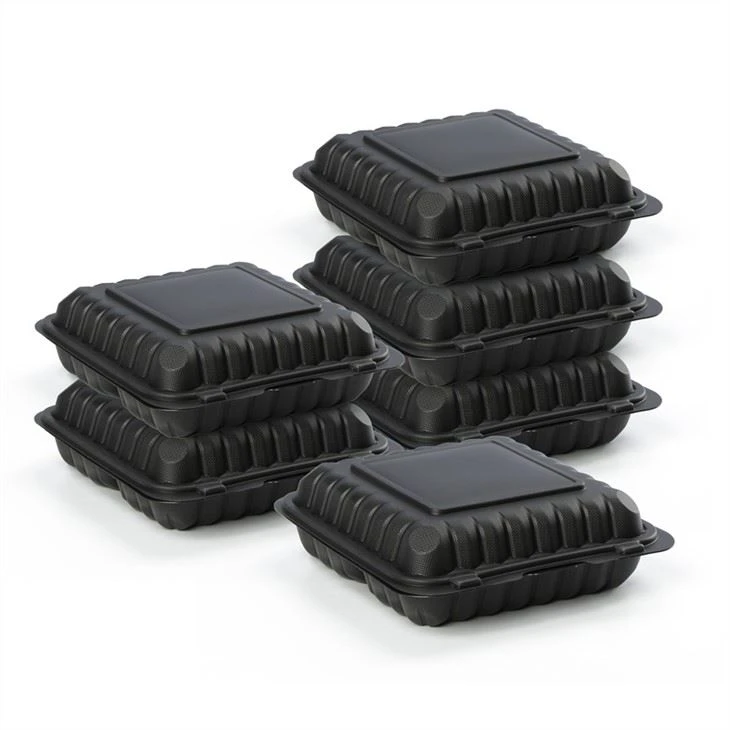 Stóráil Bia In-ath-inúsáidte Ardchaighdeáin Microwavable 9x9x3inch Bosca Bento Gabhdáin Bia Prep Béilí Indiúscartha