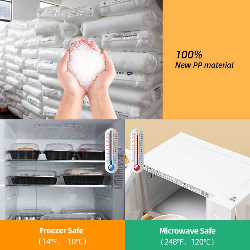 4 Rannán LeakProof Stackable Microwavable Bia Grád Tógála Indiúscartha Stórái...