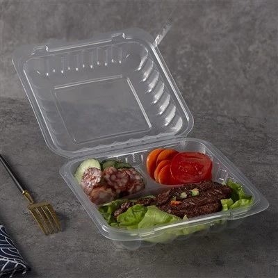 Gabhdáin Lóin Bosca Bento Clear Plaisteacha Indiúscartha